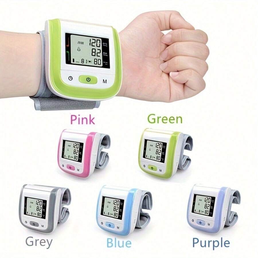 Tensiómetro digital de muñeca: pantalla LCD, voz y estuche portátil
