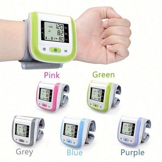 Tensiómetro digital de muñeca: pantalla LCD, voz y estuche portátil