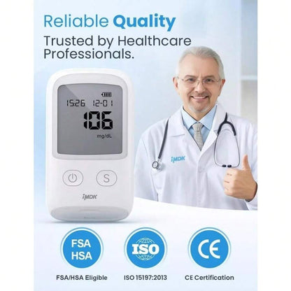 Kit de prueba de diabetes con medidor de glucosa en sangre